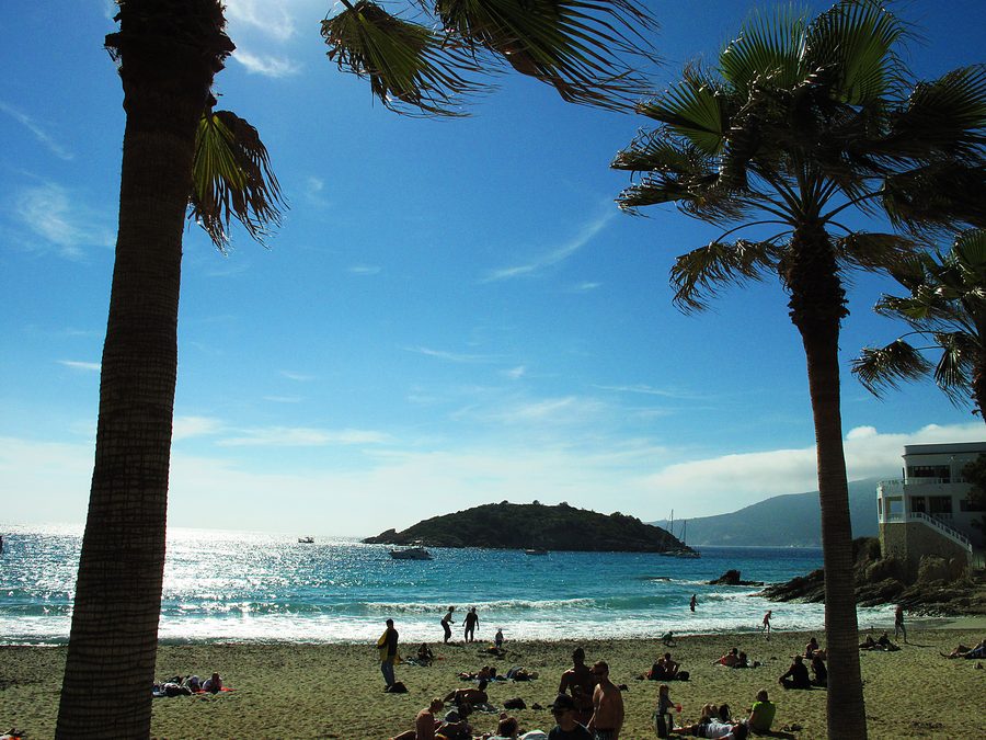 Küstenblick bei Sant Elm mit der Insel Es Pantaleu im Hintergrund