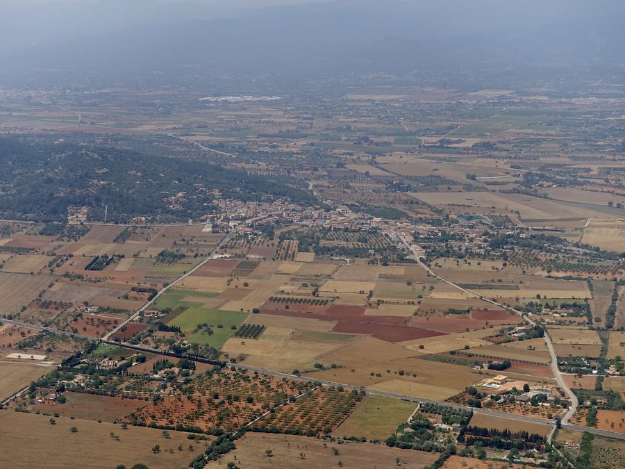 Luftbild von Santa Eugènia auf Mallorca