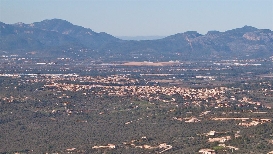 Luftaufnahme von Pòrtol in der Gemeinde Marratxí auf Mallorca