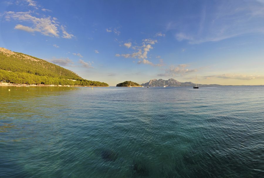 Panorama of Piedra on Carrer de Formentor in Port de Pollença, Mallorca