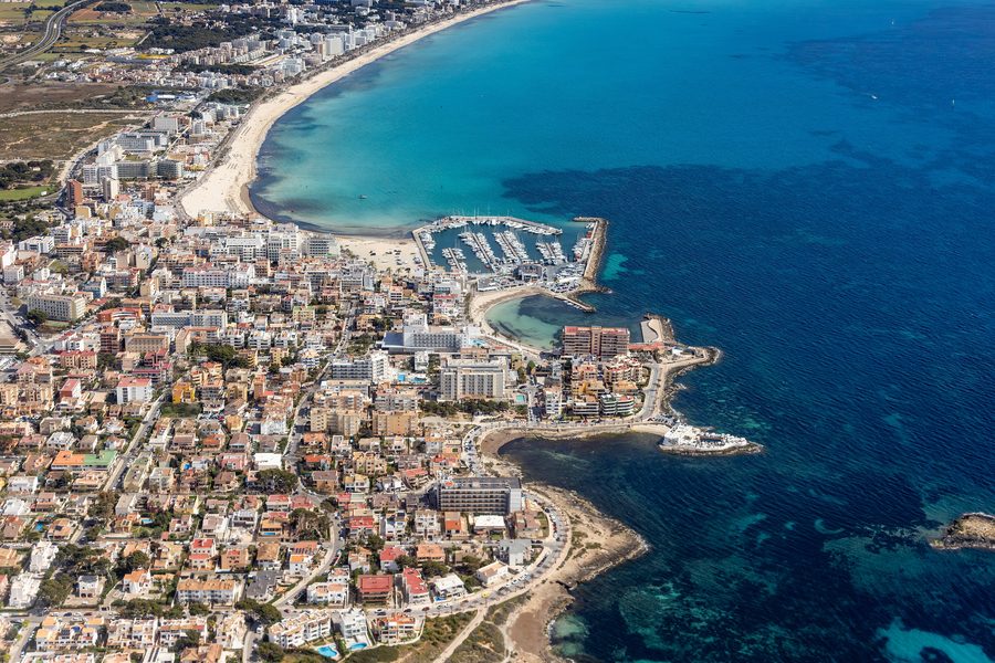 Küstenbereich von Can Pastilla an der Bucht von Palma